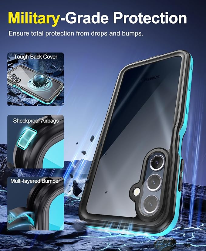 Beasyjoy for Samsung Galaxy A15 5G Case Waterproof, IP68 Underwater - Image 4