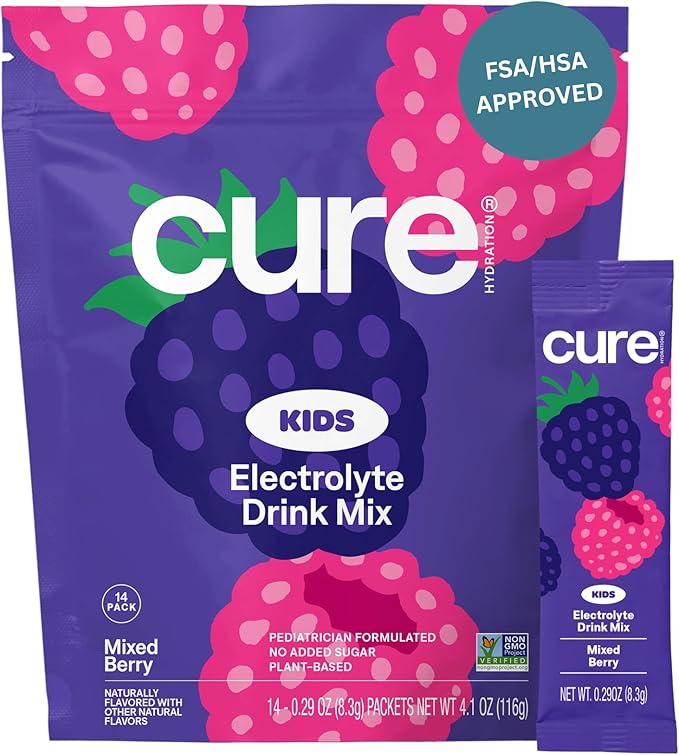 Cure Hydration - Kids Electrolyte Drink Mix | Plant-Based Pediatrician by CureHydration