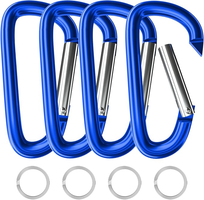 sprookber 4" & 5" Extra Large Aluminum Carabiner D Ring, Caribeener Clips by Sprookber