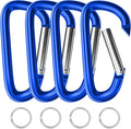 sprookber 4" & 5" Extra Large Aluminum Carabiner D Ring, Caribeener Clips by Sprookber