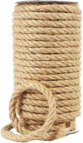 Natural Jute Twine, 8MM x 50FT Jute Rope Roll, Heavy Duty Thick Twine by RadixRope