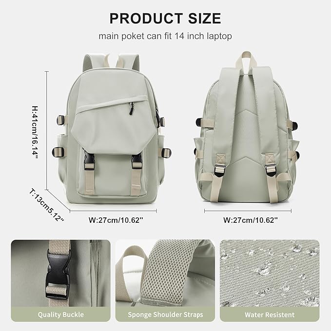 coowoz Lightweight School Backpack College Laptop Backpack - Image 3