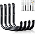 KURUI Wall Hooks for Garage Garden, 4 Pack Water Hose Holder, Large Garage by KURUI