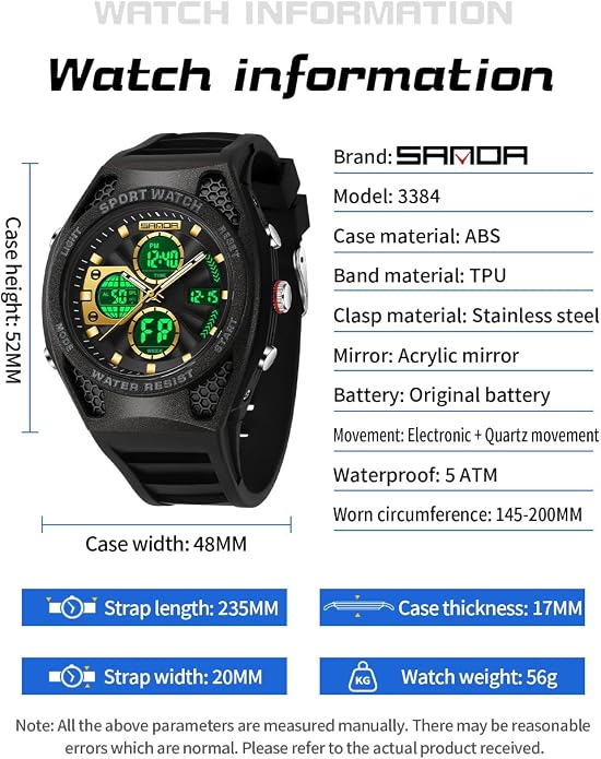FANMIS Mens Military Multifunction Digital LED Watch Electronic Waterproof - Image 6