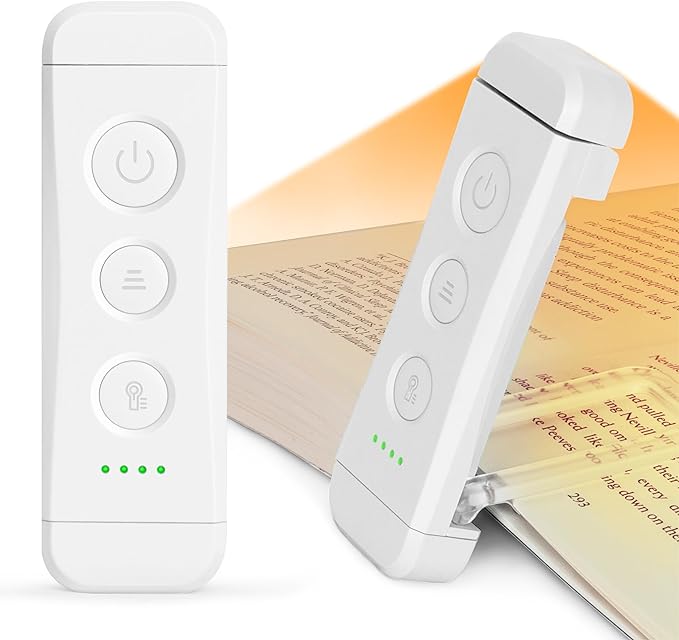 Glocusent USB Rechargeable Book Light, Portable Clip-on LED Reading Light by GLOCUSENT