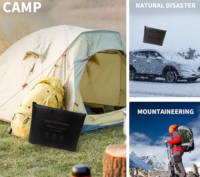 Heavy Duty Survival Blanket -Multifunctional Reflective Tarp Thermal Blanket - Image 7