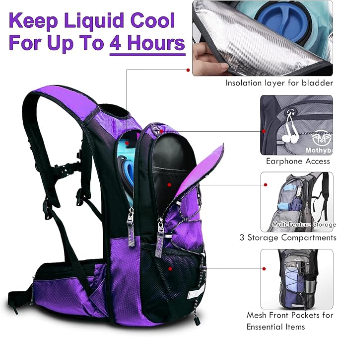 Mothybot Insulated Hydration Backpack Pack - Image 3