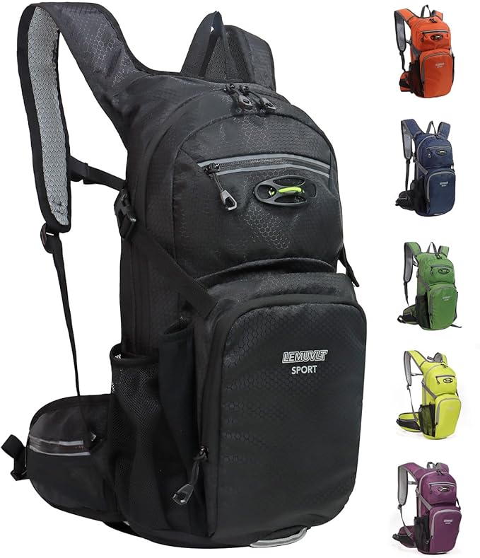 Hiking Daypack Waterproof Biking Backpack 15L Lightweight Durable Backpack by Lemuvlt