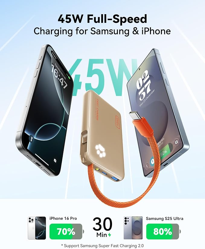 INIU 45W Power Bank, Fast Charging Portable Charger - Image 2