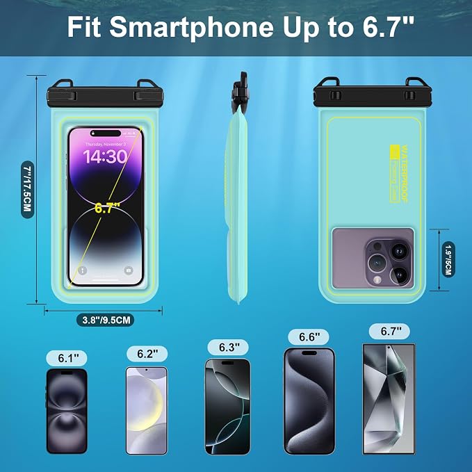 Floating Waterproof Phone Pouch, Water Proof Cell Phone Dry Bag - Image 3