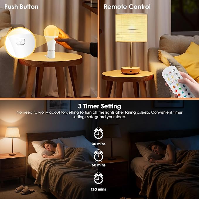 2Pack E26 Rechargeable Light Bulbs - Image 4