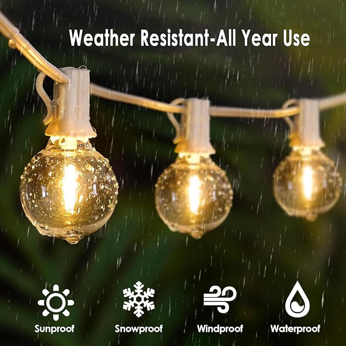 200 Feet White String Lights for Outside G40 Patio Lights Waterproof - Image 4