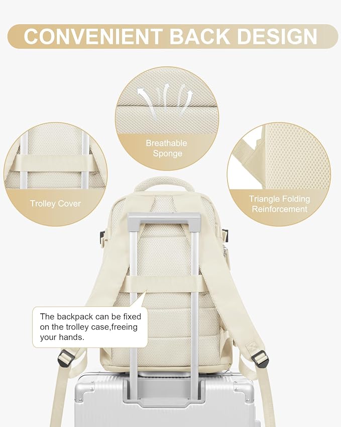 WONHOX Large Travel Backpack Carry on Flight Approved Laptop Work Business - Image 5