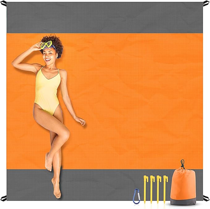 EASYFUN Beach Blanket Sandproof Oversized, Portable Picnic Mat by Unknown