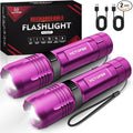 Victoper Pink Rechargeabe Flashlight 2 Pack, High Lumens 5 Modes LED Bright by Victoper