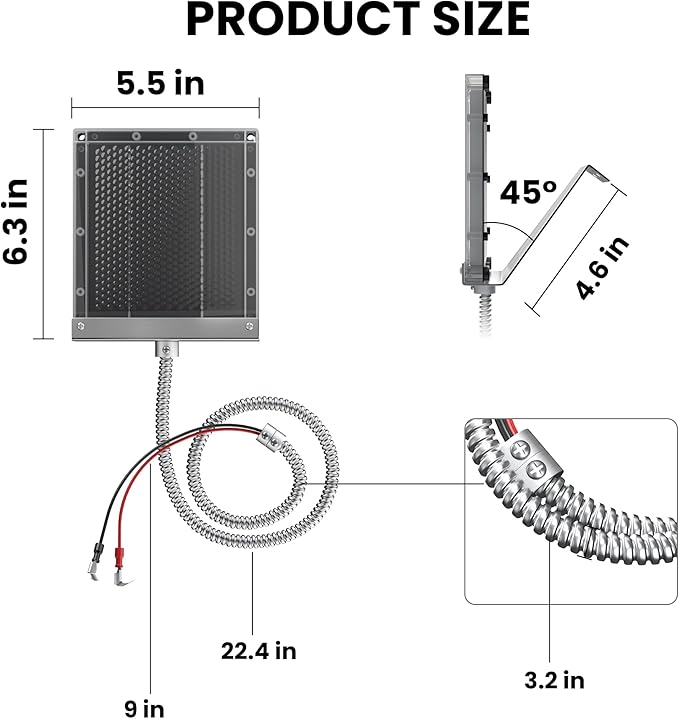 POWOXI 12V Solar Panel for Deer Feeder: 1.7W Waterproof Solar Battery Charger - Image 6