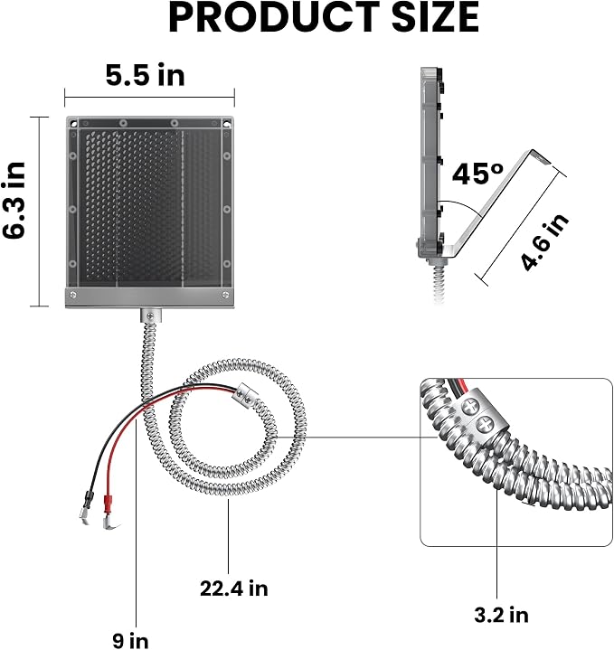 POWOXI 6V Solar Panel for Deer Feeder: 1.5W Waterproof Solar Battery Charger - Image 6
