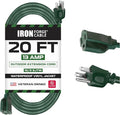 Iron Forge Cable 20 Foot Outdoor Extension Cord, 16/3 Green 20 Foot Extension by IronForgeCable