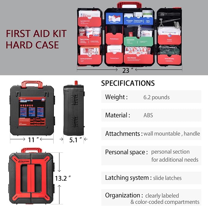 Hard Case First Aid Kit 408 Pcs - Image 2