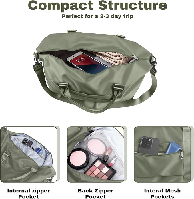 Weekender Duffel Bags for Women， Travel Totes Bag for Airplane Essentials - Image 5
