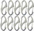 Small Carabiner Clips 1.6 inch Metal Double Sided Spring Gate Snap Hooks by Bytiyar