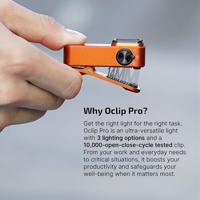 OLIGHT Oclip Pro EDC Flashlight Clip-on Light, Rechargeable 500 Lumens - Image 3