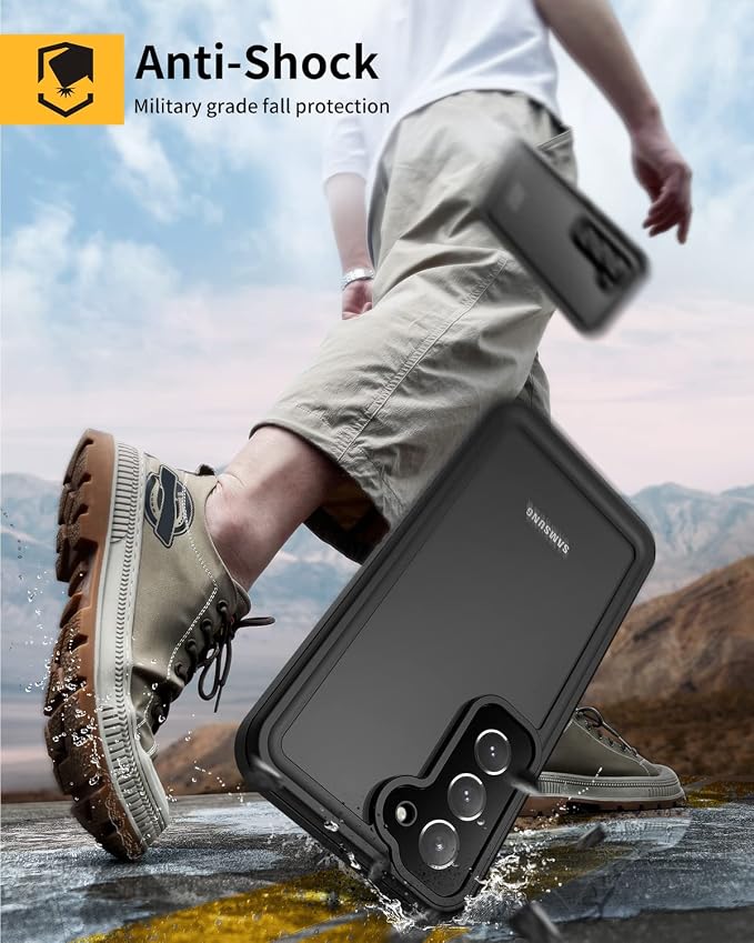Lanhiem for Samsung Galaxy S23 Case, IP68 Waterproof Dustproof, Built-in Screen - Image 4