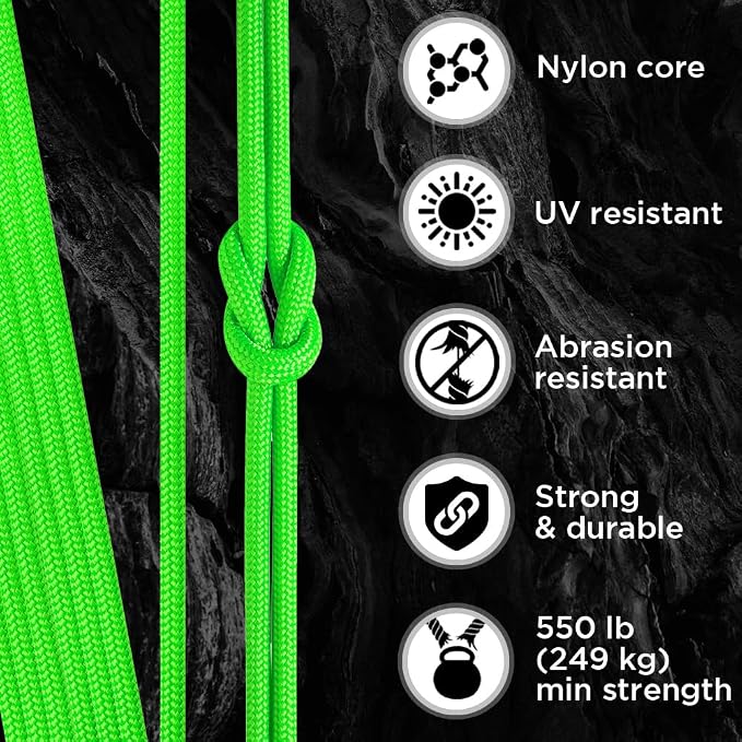TECEUM 5/32" Paracord Rope 1000 – 1000ft / 200ft / 100ft / 50ft – Tactical - Image 3