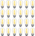 GvvooHome 24 Pack LED S14 Replacement Light Bulbs, Waterproof 1W Vintage Edison by GvvooHome