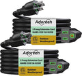 Adoreen Outdoor Power Extension Cord 50 Ft/2 Pack, 3 Prong 16 AWG Grounded Wire by Adoreen