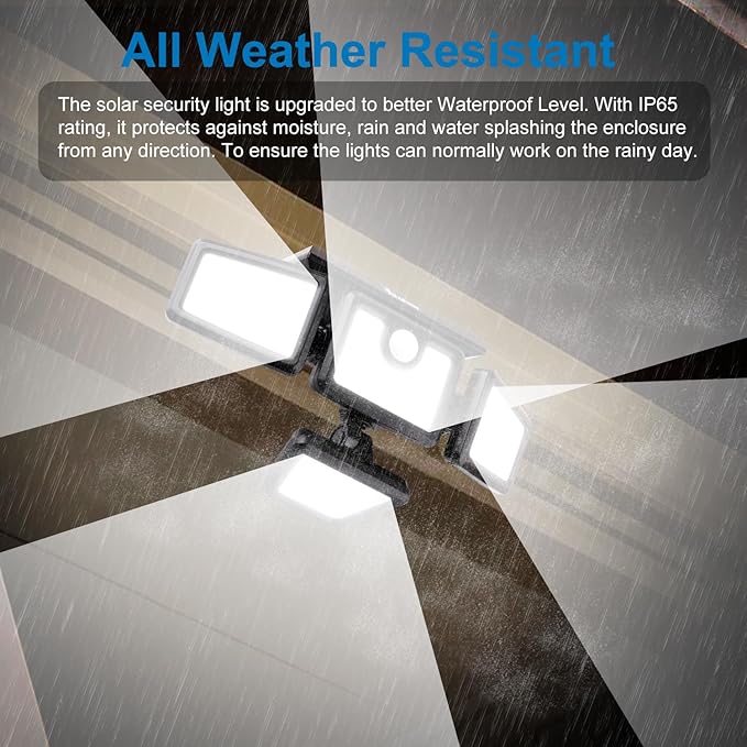AmeriTop Solar Lights Outdoor, 2 Pack LED High Brightness Cordless Solar Motion - Image 6