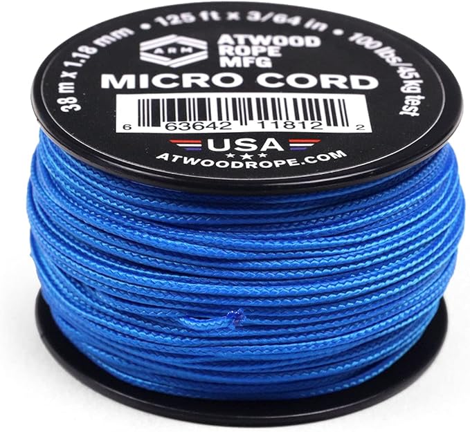 Atwood Rope MFG Micro Utility Cord 1.18mm X 125ft Reusable Spool | Tactical by AtwoodRopeMFG