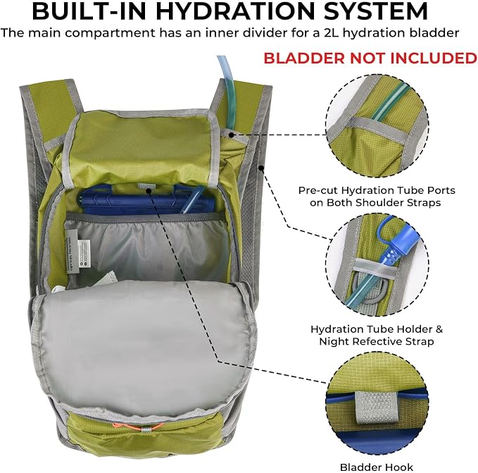 13L Small Hiking Backpack for Women Men, Lightweight Foldable Day pack - Image 7