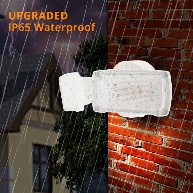 UME 2-Pack 19W Dusk to Dawn LED Security Light Outdoor, 2 Adjustable Head - Image 3