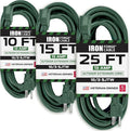 Iron Forge Cable Weatherproof Outdoor Extension Cord 3 Pack, 10 ft, 15 ft by IronForgeCable
