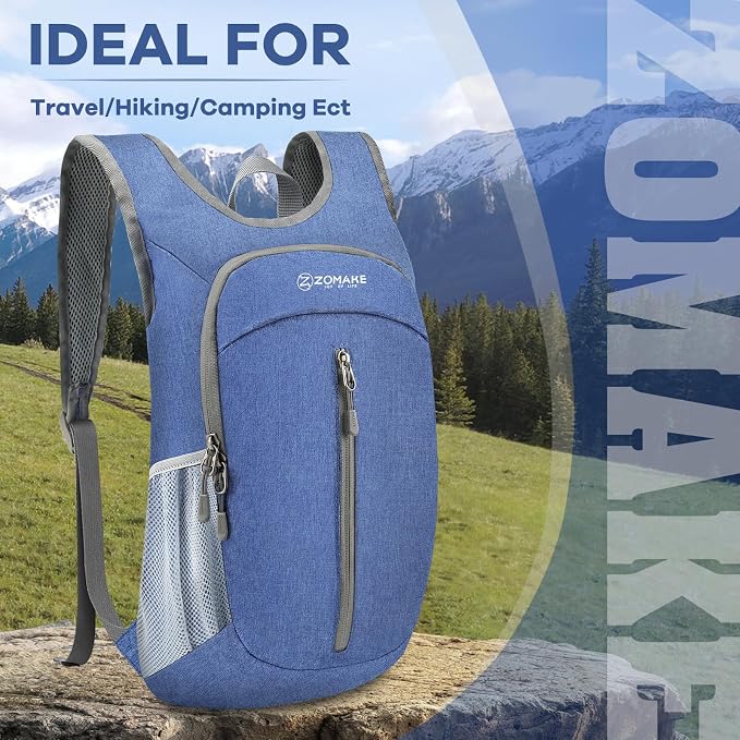ZOMAKE 10L Ultra Lightweight Packable Backpack, Small Daypack Light Foldable - Image 6