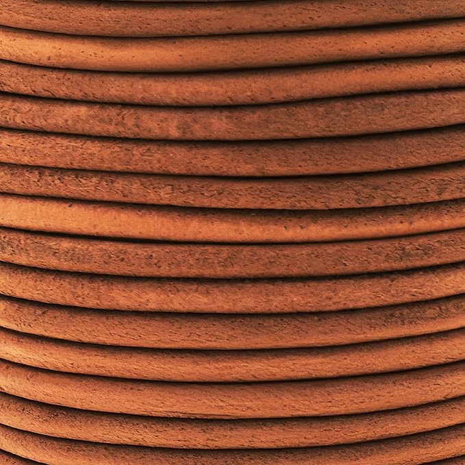Mandala Crafts Round Genuine Rust Leather Cord - Image 3
