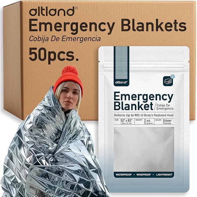Altland 50 Pack of Emergency Blankets by Altland