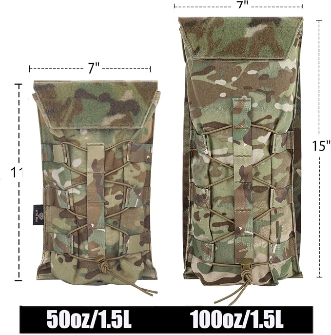 PETAC GEAR 1.5L / 3L Tactical Hydration Pack，Molle Carrier Pouch - Image 5