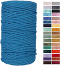 Lake Blue Cotton Macrame Cord, 4mm x 109Yards, Crafts & More by AestheticDesignforYou