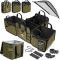 5-Section Extra Large Trunk Organizer – Heavy Duty 1680D Oxford, Collapsible & by DURABLEZ