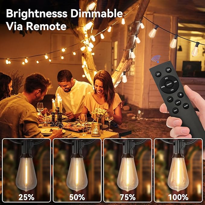 YOYONACY 100 FT Outdoor String Lights - Image 2