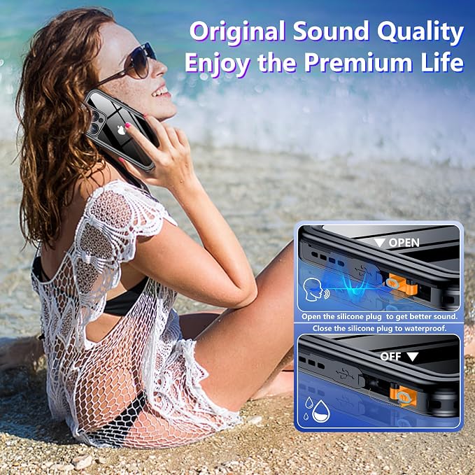 Temdan Compatible with iPhone 14 Pro Max Case Waterproof, Built-in Screen & - Image 6