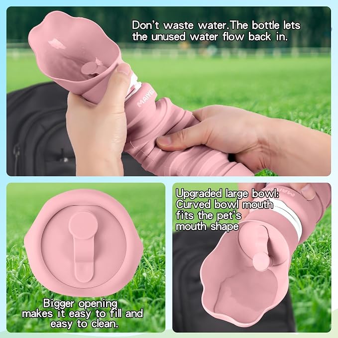 Portable Dog Water Bottle, Collapsible Silicone Dog Water Bottle - Image 9