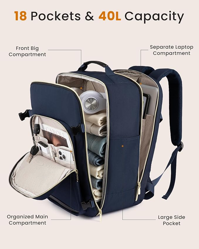 LOVEVOOK 40L Large Travel Backpack - Image 3