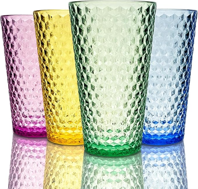 Lily's Home 19.4oz Highball Glasses Set of 4 by LilysHome