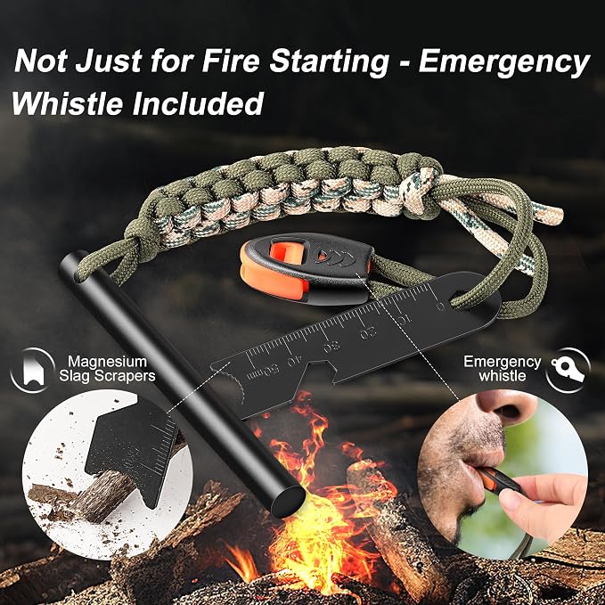 Survival Fire Starter, 4 Inch Ferro Rod, Flint Fire Starters - Image 4