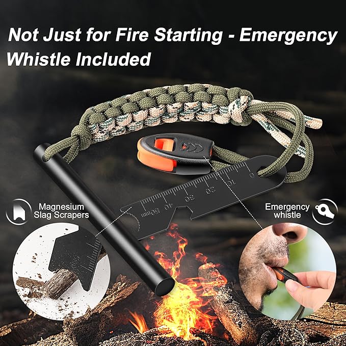 Survival Fire Starter, 4 Inch Ferro Rod, Flint Fire Starters - Image 4