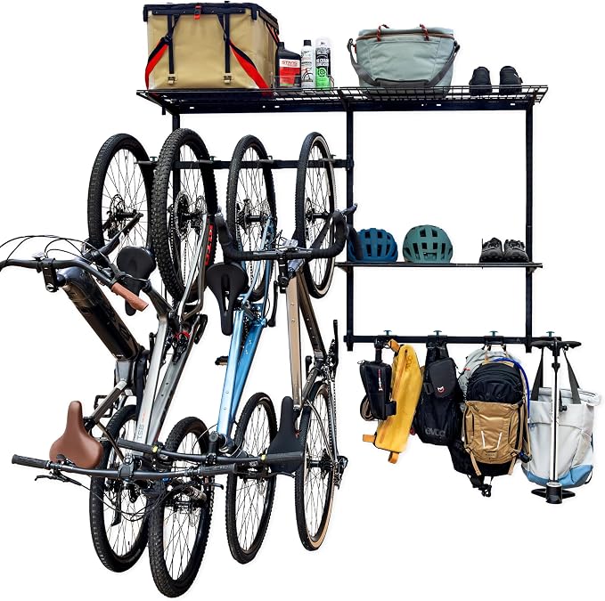 StoreYourBoard G-Bike Pro Garage Storage System, Adjustable 5 Bike Rack by StoreYourBoard