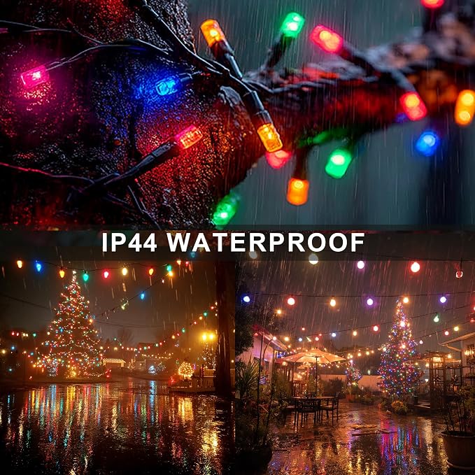 Dazzle Bright Christmas String Lights, 600 LED 196 FT Waterproof Green Wire - Image 2
